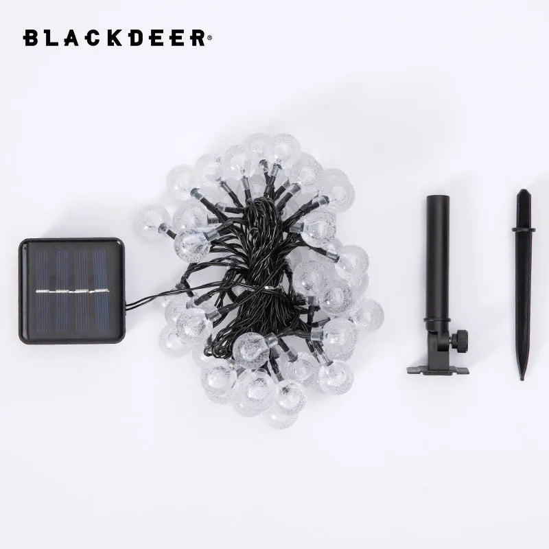 BLACKDEER Solar String Lights 100 Led Crystal Globe Lights Waterproof USB Battery Powered
