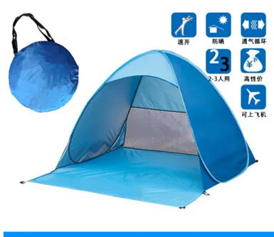 sun shelter UV-protective tent shade lightwight pop up open for