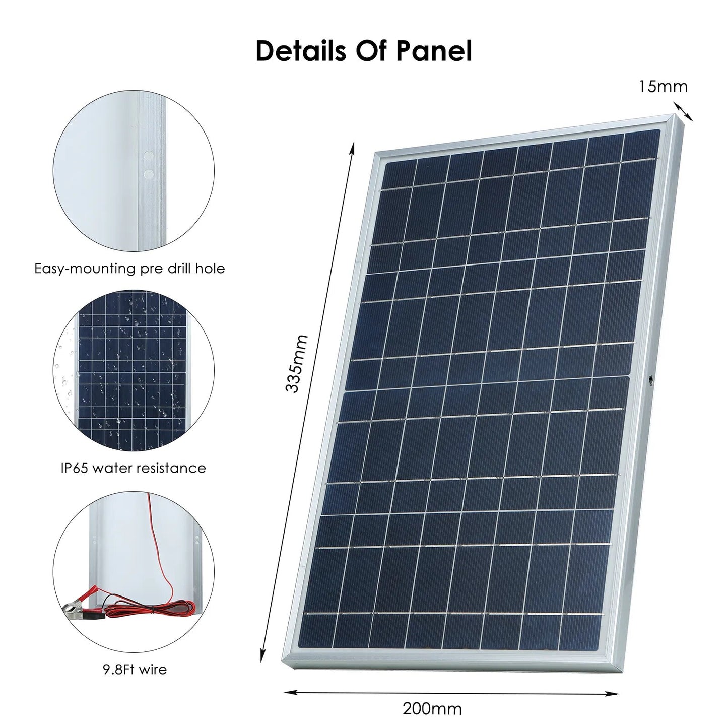 300W Solar Panel Kit Complete 12V Polycrystalline USB Power Portable Outdoor Rechargeable Solar Cell Solar Generator for Camping